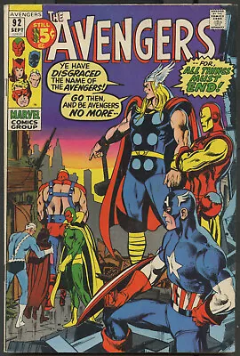 1971 Marvel Comics The Avengers  #92 All Things Must End! • $18