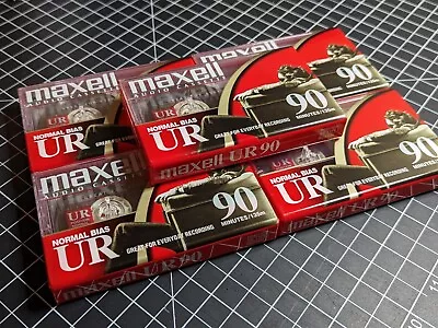 Maxell UR-90 Cassette Tapes Normal Bias Blank Audio - 5 Pack - Brand New • $15.99