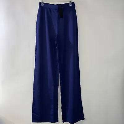 A346105 BROOKE SHIELDS Timeless Tall Ponte Wide-Leg Pants Navy Tall XST • $10