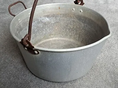 Vintage Large Aluminium Jam / Preserve Pan Saucepan With Pouring Lip 34.5cm Wide • £20