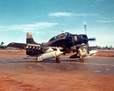 Douglas A-1E Skyraider Air Craft Vietnam War 8x10 Photo 393 • $7.43