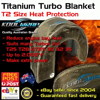 Titanium T2 TURBO BLANKET Heat Shield Beanie Cover T25 T28 GT25 GT28 Small Turbo • $85.50