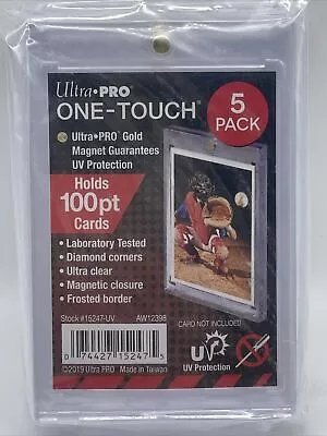 Ultra Pro One-Touch Thick Card 100pt Point Magnetic Card Holder - 5 PACK • $14.24