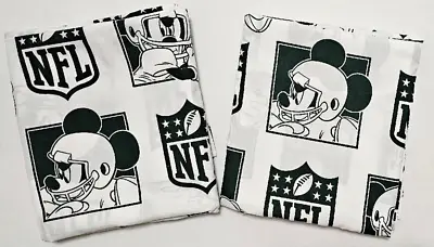 £14.70 • Buy 2 NFL Disney Curtains Mickey Mouse With Football Helmet NFL Logo