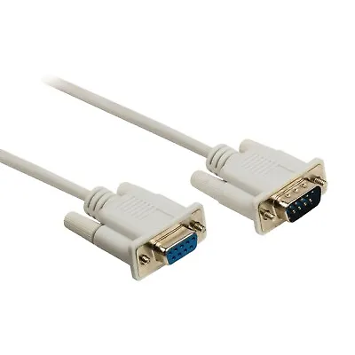 Short 50cm 9 Pin Male To Female RS232 DB9 Serial Extension Cable 0.5m • £3.25