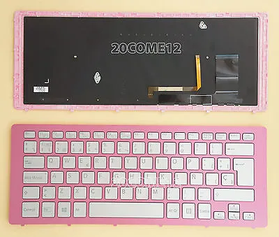 $25.99 • Buy For SONY VAIO Fit 15A Multi-flip PC SVF15N KEYBOARD Backlit Spanish Teclado Pink
