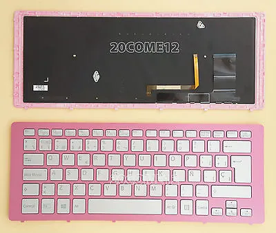 For SONY VAIO Fit 15A Multi-flip PC SVF15N KEYBOARD Backlit Spanish Teclado Pink • $24.69