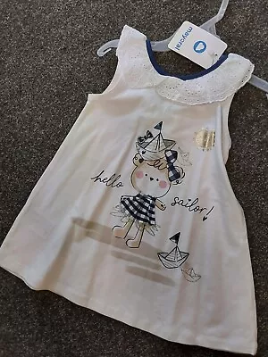 Sale New Girls Mayoral White Summer Dress Style 1965 Size  24 Months • $14.92