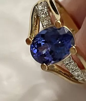 Tanzanite 2.03cttwBlock D VS Diamonds .40cttwSize7 Ring. Solid 14kt • $1895