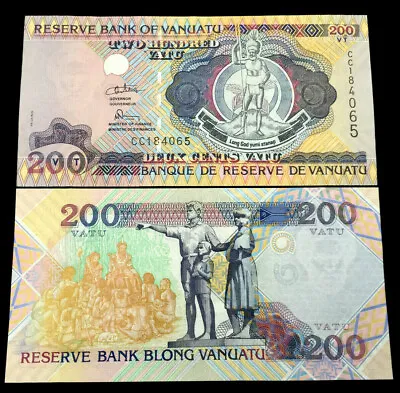 Vanuatu 200 Vatu 1995 Banknote World Paper Money UNC Currency Bill Note • $8.45