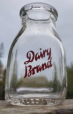 Vintage DAIRY BRAND Half-Pint Sized MILK Or CREAM BOTTLE Harrisburg Illinois USA • $16.94