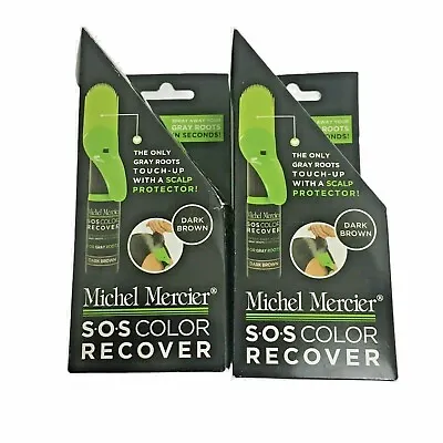 LOT OF 2 Michel Mercier SOS Color Recover Dark Brown For Gray Roots Touch-ups • $12