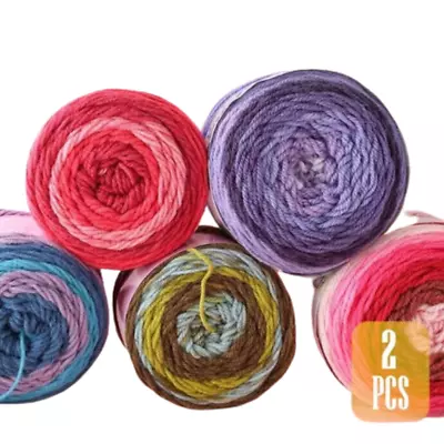 2PC 8Ply Knitting Yarn Cake JUMBO Premium Acrylic Crochet Craft 200g Super Soft • $22.68