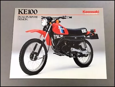 1984 Kawasaki KE100 Motorcycle Bike 1-page Vintage Sales Brochure Spec Sheet • $27.96