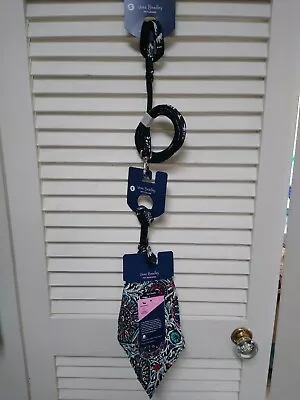 Vera Bradley Pet Leash Collar And Bandana In Glass Vines & Stained Glass Small • $60