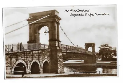 £4 • Buy River Trent And Suspension Bridge, Nottingham, RP Postcard.