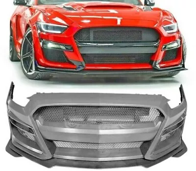 Fits 2015-2017 Ford Mustang GT500 Style Front Bumper Conversion W/ FRONT LIP NEW • $875.99