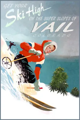 $29.50 • Buy Vail Colorado Snow Ski High Mountains Winter Travel Poster Paris Art Print 329