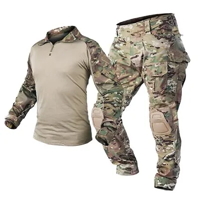 Men Military Uniform Tactical Combat Multicam Camouflage Hunting Shirts Pants • $61.47