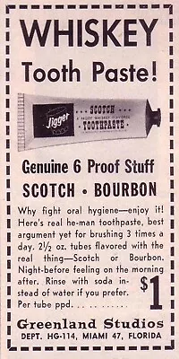 Vintage Whiskey Toothpaste Ad Reproduction Metal Sign FREE SHIPPING  • $16.99