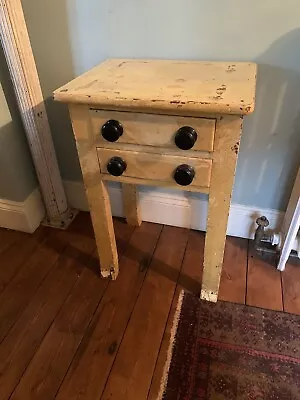 £285 • Buy Antique Pine Painted Side Table/hall Table/bedside Table