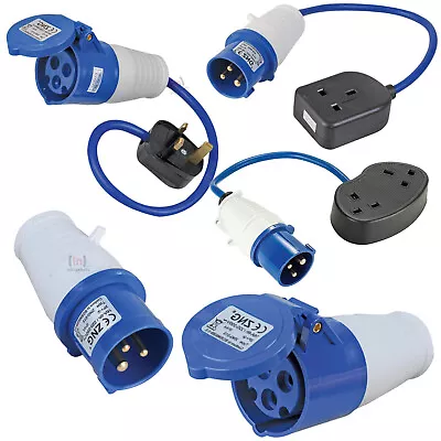 Caravan Hook Up Adapter UK Mains Conversion Plug Socket 16a Connector Lead Camp • £6.25