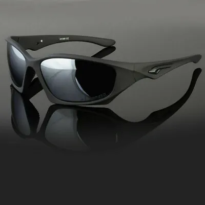 New Men Sport Sunglasses Outdoor Mirror Wrap Around Driving Eyewear Glasses Us • $9.98