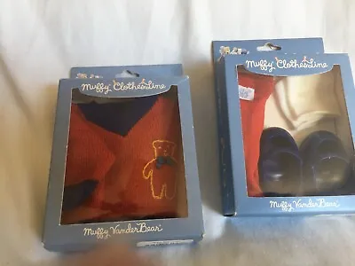 Muffy Vanderbear Clothesline Collection Teddy Bear Sweater Tights Shoes Box • $5.99