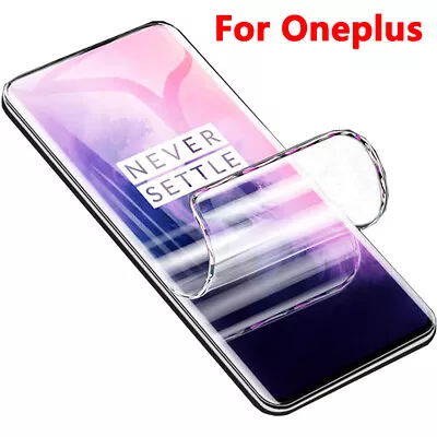 Screen Protector For Oneplus 10T 6T 7T 8T 6 8 Pro Protective Film Hydrogel Film • $5.82