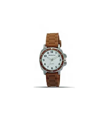 Montres Carlo Womens Brown Dial White Rubber Strap Quartz Fashion Watch-a33591br • $9.99