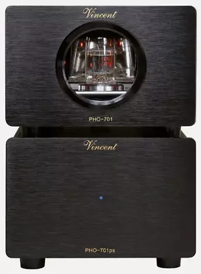 Vincent PHO 701 Phono Preamplifier MM/MC W/Outboard Power Supply Black • $699