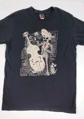 Mexican Mariachi Skeleton Band T Shirt Graphic Large Rock Steady • $11.99