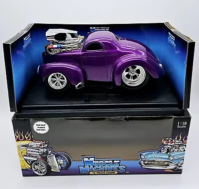 Muscle Machines '41 Willy's Coupe 1:18 Purple Funline 10  In Box With Display  • $44.95