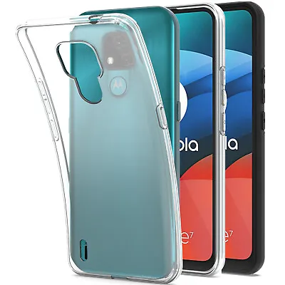 Fit Motorola Moto E7 Case + Screen Protector Slim TPU Silicone Thin Phone Cover • $6.99