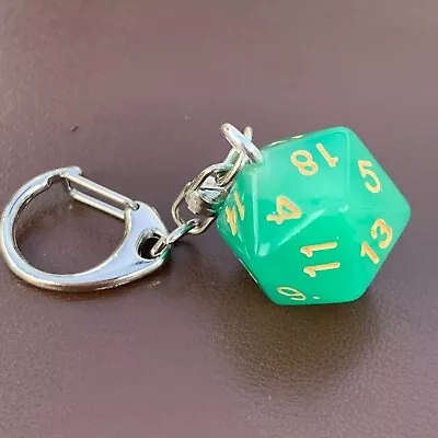 £2.49 • Buy D20 Dice Keyring - Green - Jade - Dice - Geek - Games Master - D&D.