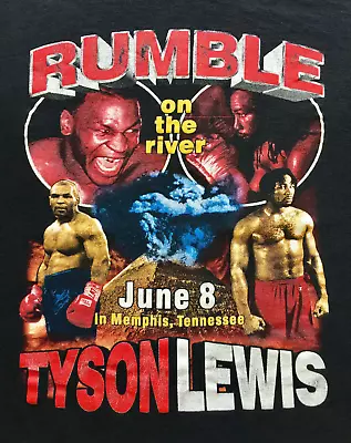 Mike Tyson Lennox Lewis Rumble On The River Boxing Fight Men T-shirt V168 • $21.99