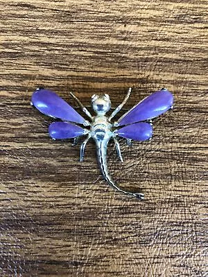 Silver Vintage Dragonfly Brooch • $22