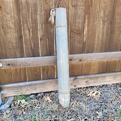 Vintage / Antique Galvanized Metal Well Water Bucket Cylinder • $84.95