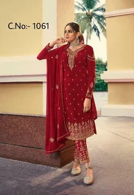 Gown Bollywood Anarkali Indian Salwar Designer Kameez Pakistani Dress Suit Party • $75.99