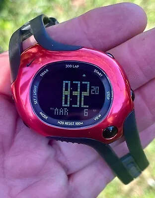 Nike Red Triax 300 Lap Wr0101 Watch Wristwatch New Battery Working • $45