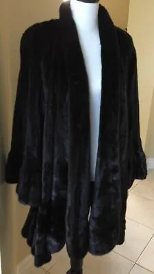 Angelo Danzi Genuine Female Mink Fur Tuxedo Opera Swing Coat Sz 40/6 NWOT • $4999.99