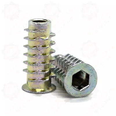 £22.91 • Buy M4 M5 M6 M8 M10 Wood Insert Nuts Furniture Fixing Hex Drive Screws Metric Thread