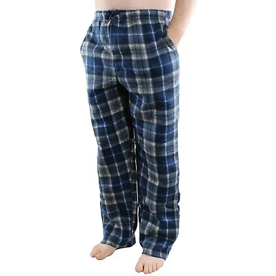 Mens Pajama Pants Fleece Soft Plaid Casual Lounge Sleep Bottoms With Pockets • $14.99