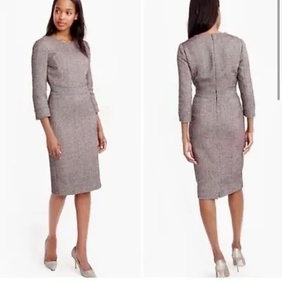 NEW J.Crew E4375 Tweed Gray And Pink Career Dress • $50