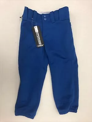 NEW WITH TAGS Mizuno Softball Pants Girls Youth Belted Pants Blue Size Small • $19.99