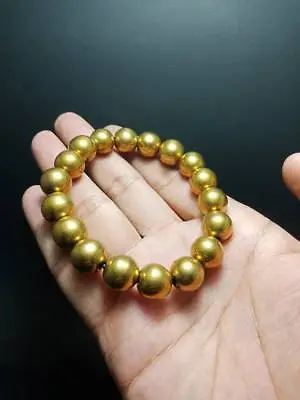 Real Leklai Gold Bead Bracelet Lp Somporn Magic Protect Wealth Money Thai Amulet • $31