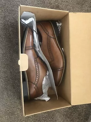 NEXT - Men’s  Size 10 - Brown/Tan Brogue Shoes - Brand New In Box • £25
