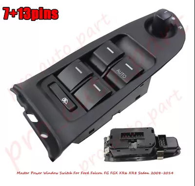 AU LED Master Power Window Switch For Ford Falcon FG FGX XR6 XR8 Sedan 2008-2014 • $199.79