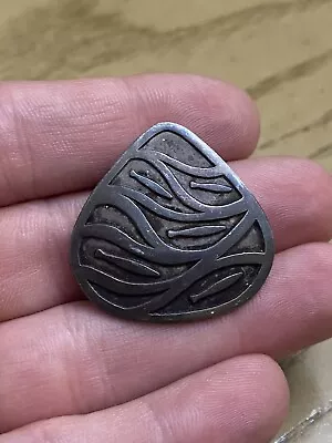 Vintage Designer Metal Arts Group Sterling Silver Modernist Stamped Pendant • $85