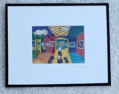 Colorful Art Print Framed - VGC - Michael Leu - The Fuzzy Museum - 1997 - Signed • $349.99